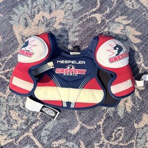 Hespeler Gretzky Basix Youth Hockey Shoulder Pads - Red Navy White